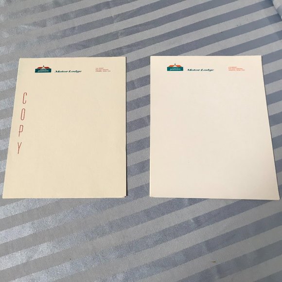 Vtg 70s Hojo Motor Lodge Letterhead & Copy Paper - Picture 2 of 8